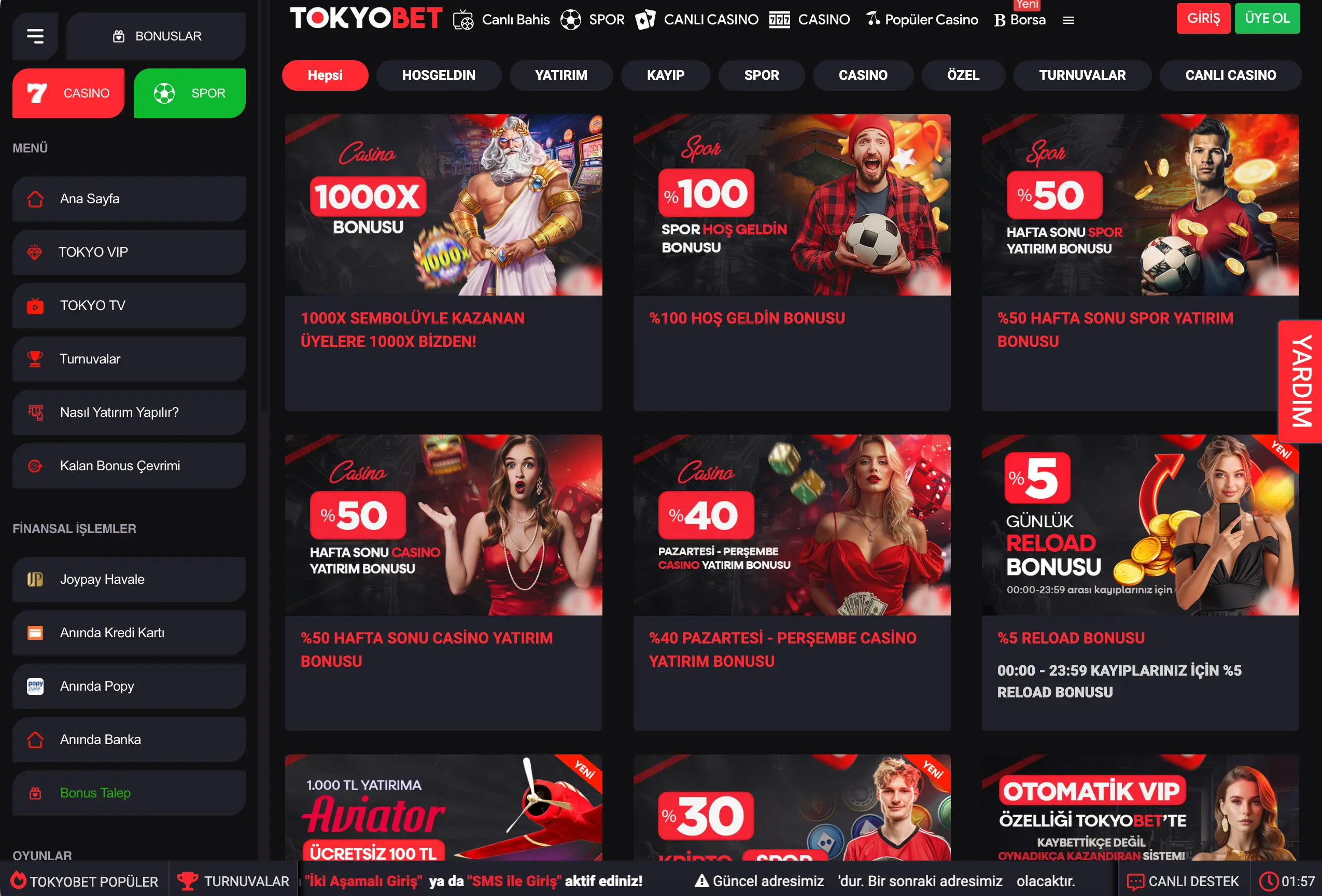 Tokyobet Bonusları ve En Yeni Promosyon Kampanyaları